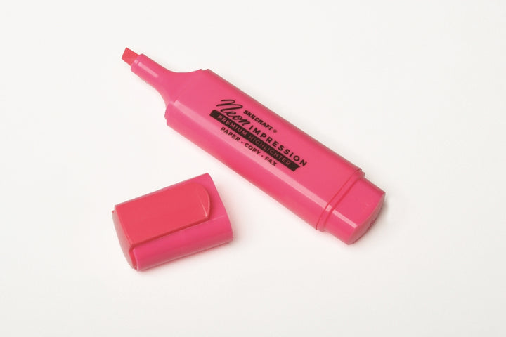 Image of SKILCRAFT® Neon Flat Highlighter, Pink Ink