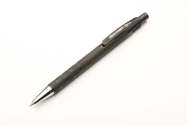 Image of SKILCRAFT® Rubberized Ballpoint Pen, Black Ink, Fine Point, Case of 12 Dozen
