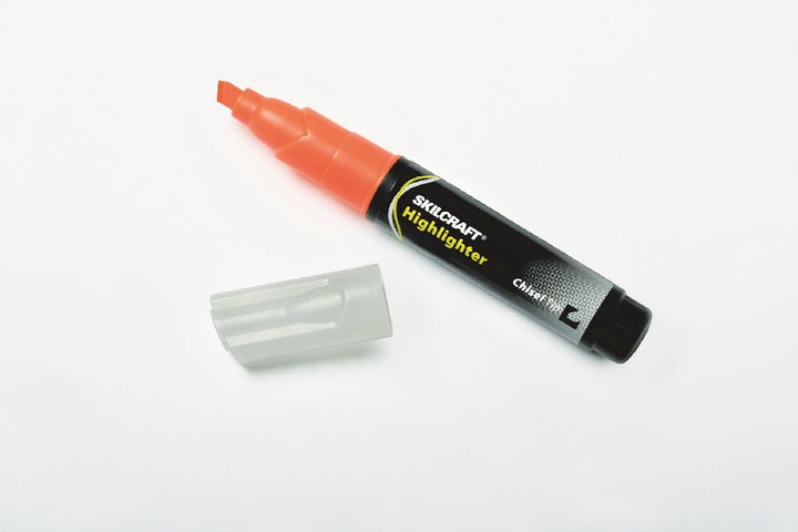 Image of SKILCRAFT® Large Fluorescent Highlighter, Orange Ink, Case of 36 Dozen