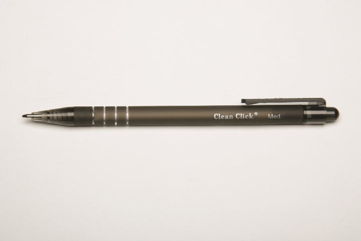Image of SKILCRAFT® Clean Click™ Clean Click Retractable Pen, Black Ink, Medium Point, Case of 12 Dozen