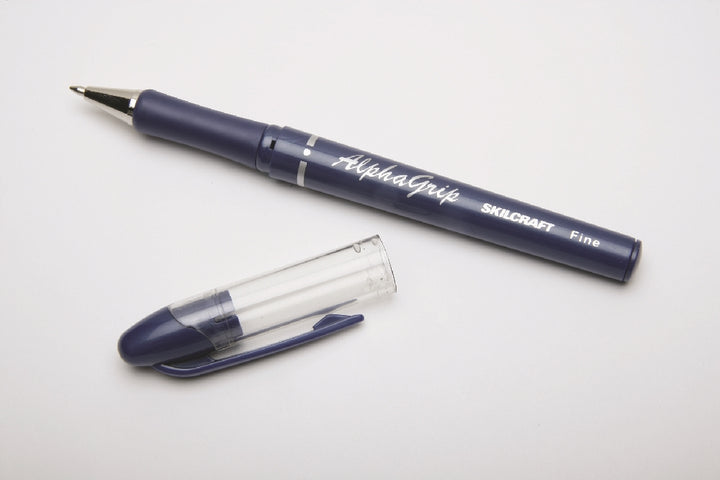 Image of SKILCRAFT® AlphaGrip Ballpoint Pen, Blue Ink, Fine Point