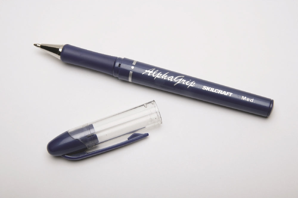 Image of SKILCRAFT® AlphaGrip Ballpoint Pen, Blue Ink, Medium Point