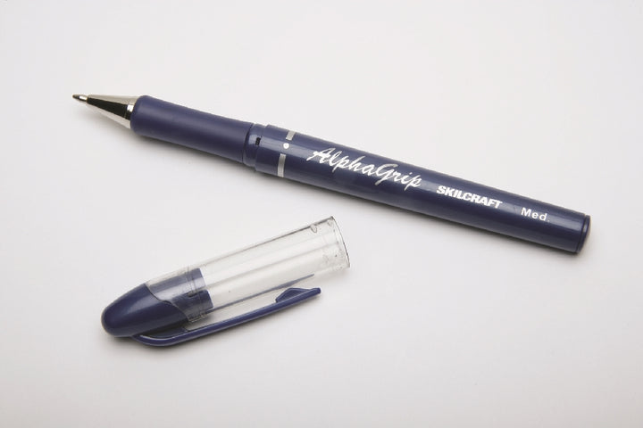 Image of SKILCRAFT® AlphaGrip Ballpoint Pen, Blue Ink, Medium Point