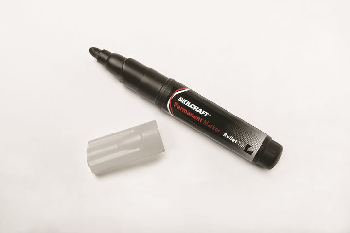 Image of SKILCRAFT® Large Permanent Marker, Bullet Tip, Black Ink