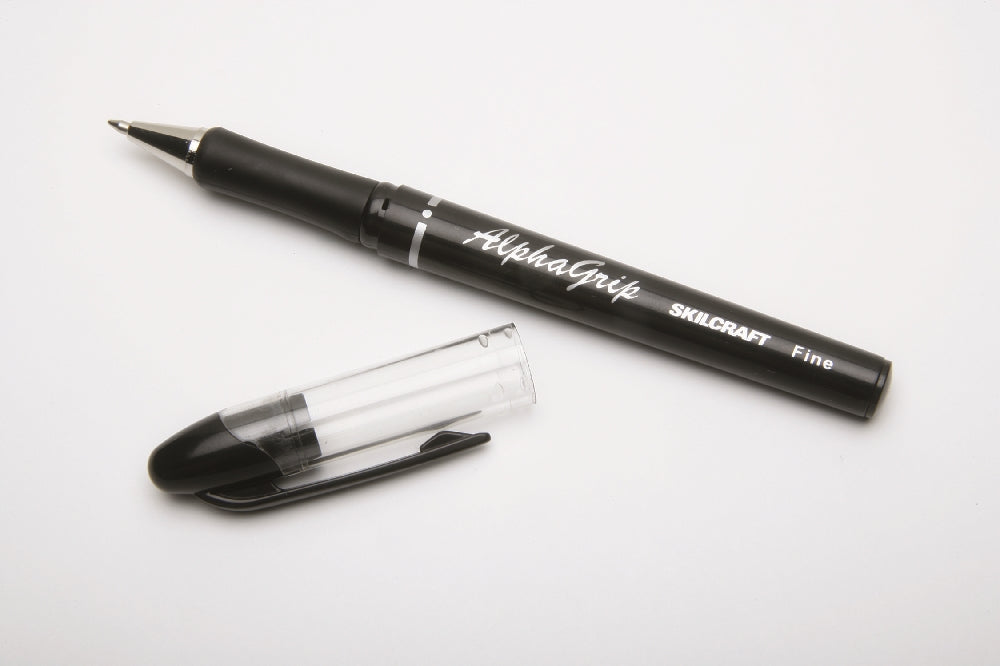 Image of SKILCRAFT® AlphaGrip Ballpoint Pen, Black Ink, Fine Point