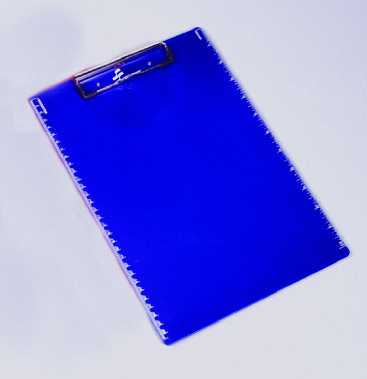 Image of SKILCRAFT® Recycled Plastic Clipboard w/Screen Printed Ruler, Blue/White