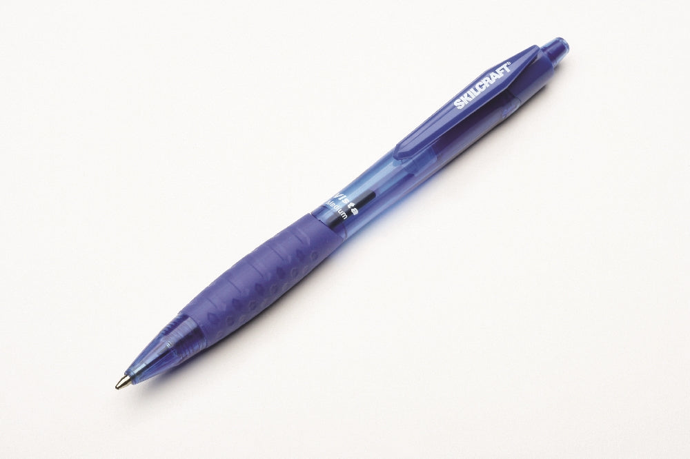 Image of SKILCRAFT® VISTA Ballpoint Pen, Blue Ink, Medium Point, Case of 12 Dozen