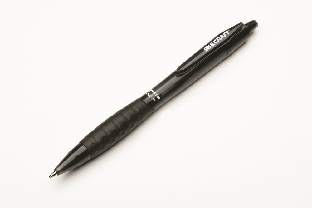 Image of SKILCRAFT® VISTA Ballpoint Pen, Black Ink, Medium Point, Case of 12 Dozen
