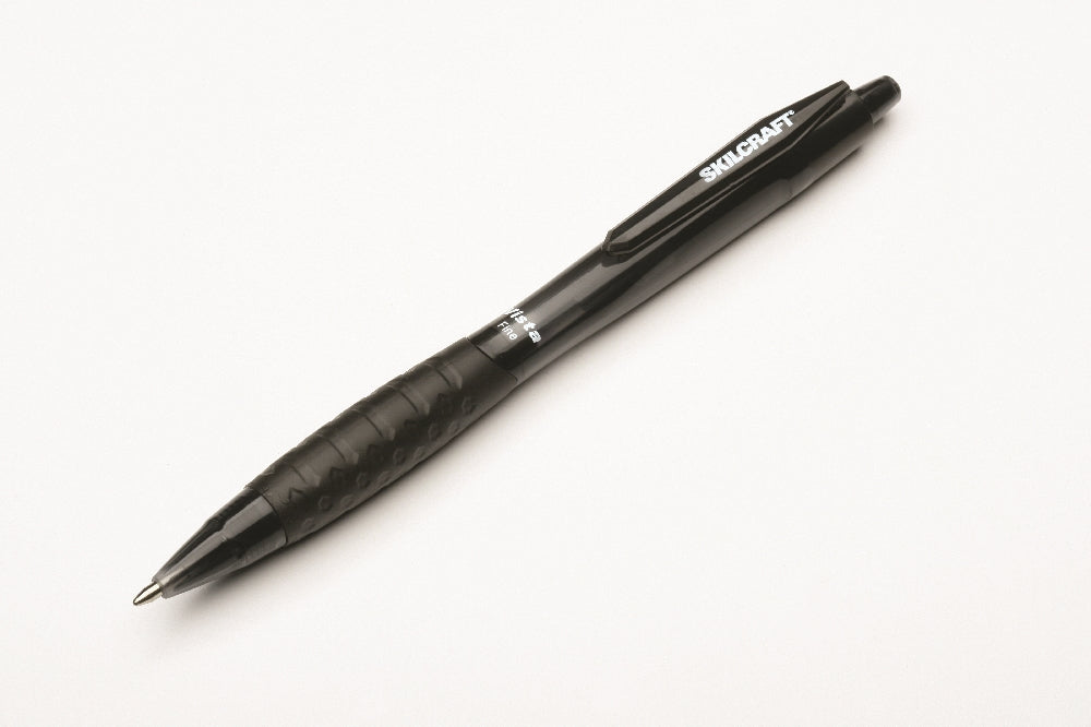 Image of SKILCRAFT® VISTA Ballpoint Pen, Black Ink, Fine Point, Case of 12 Dozen