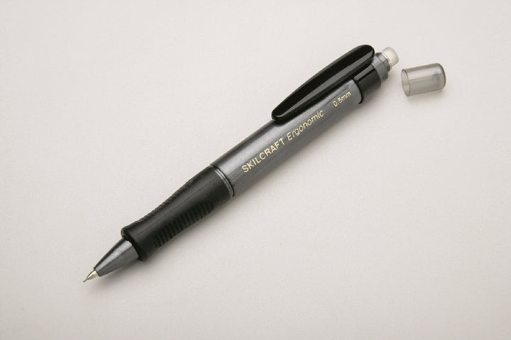 Image of SKILCRAFT® Ergonomic Mechanical Pencil, Fine Point, Gray Barrel, 6/Box, Case of 12 Boxes
