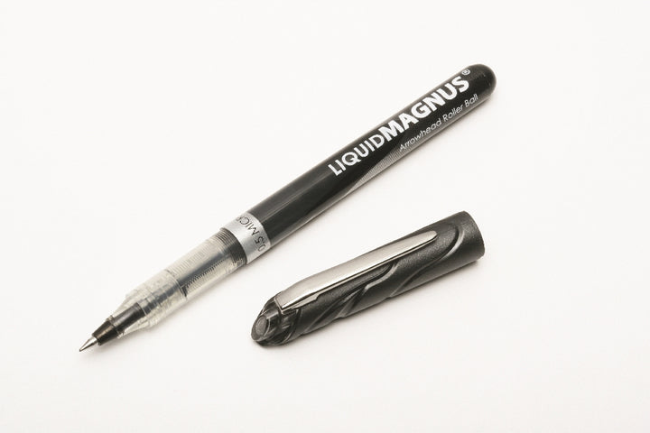 Image of SKILCRAFT® Liquid Magnus® Liquid Magnus Rollerball Pen, Black Ink, Micro Point Arrowhead 0.5mm