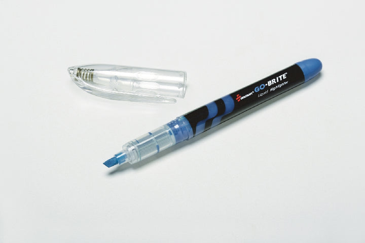 Image of SKILCRAFT® go-brite® Go-Brite Liquid Highlighter, Blue Ink