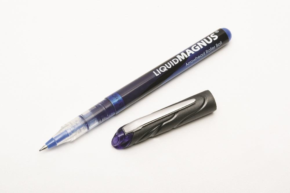 Image of SKILCRAFT® Liquid Magnus® Liquid Magnus Rollerball Pen, Blue Ink, Micro Point Arrowhead 0.5mm