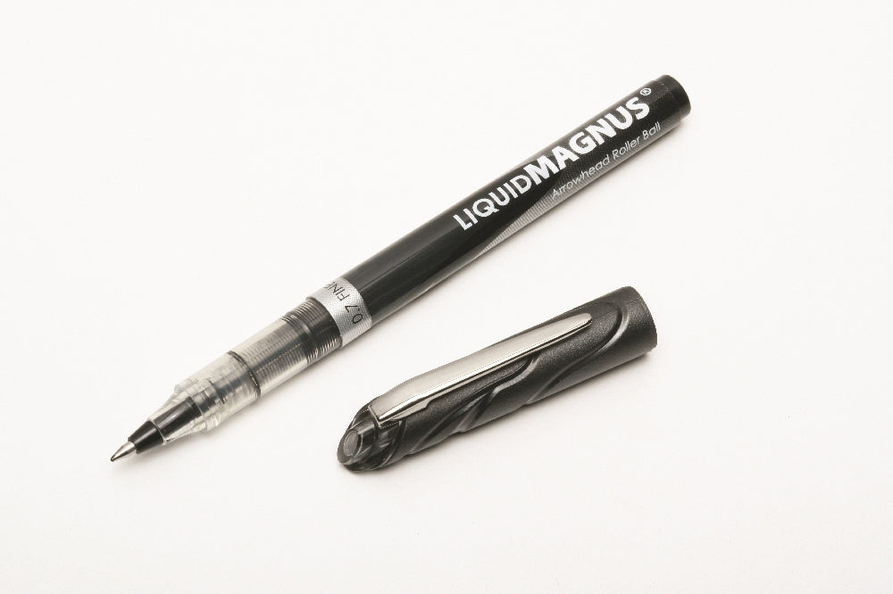 Image of SKILCRAFT® Liquid Magnus® Liquid Magnus Rollerball Pen, Black Ink, Fine Point Arrowhead 0.7mm, Case of 6 Dozen