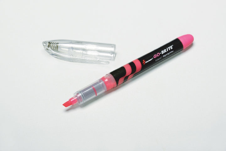 Image of SKILCRAFT® go-brite® Go-Brite Liquid Highlighter, Pink Ink, 6/Box, Case of 12 Boxes