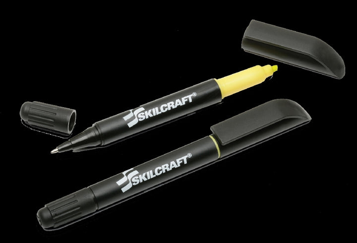Image of SKILCRAFT® Rite-N-Lite Ballpoint Pen and Highlighter, Case of 12 Dozen