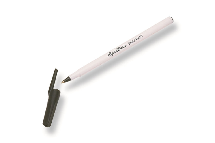 Image of SKILCRAFT® AlphaBasic Ballpoint Pen, Black Ink, Case of 12 Dozen