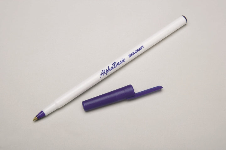Image of SKILCRAFT® AlphaBasic Ballpoint Pen, Blue Ink