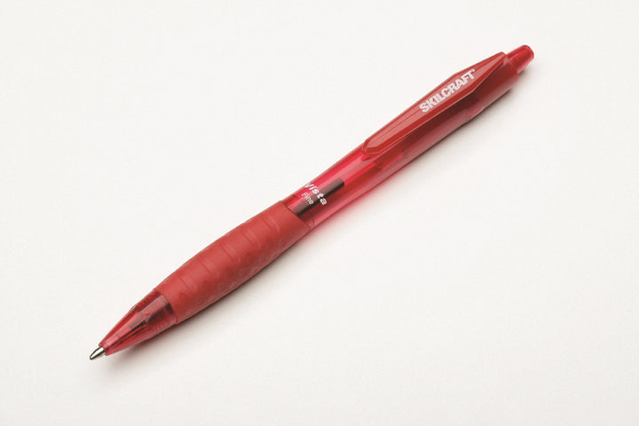 Image of SKILCRAFT® VISTA Ballpoint Pen, Red Ink, Fine Point, Case of 12 Dozen