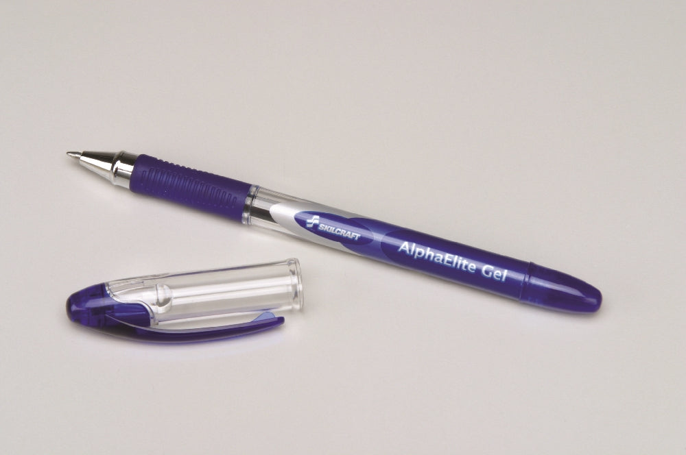 Image of SKILCRAFT® AlphaElite Gel Ink Pen, Blue Ink