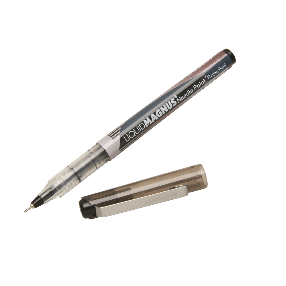 Image of SKILCRAFT® Liquid Magnus® Liquid Magnus Needlepoint Pen, Black Ink, Micro Point 0.5mm, Case of 6 Dozen