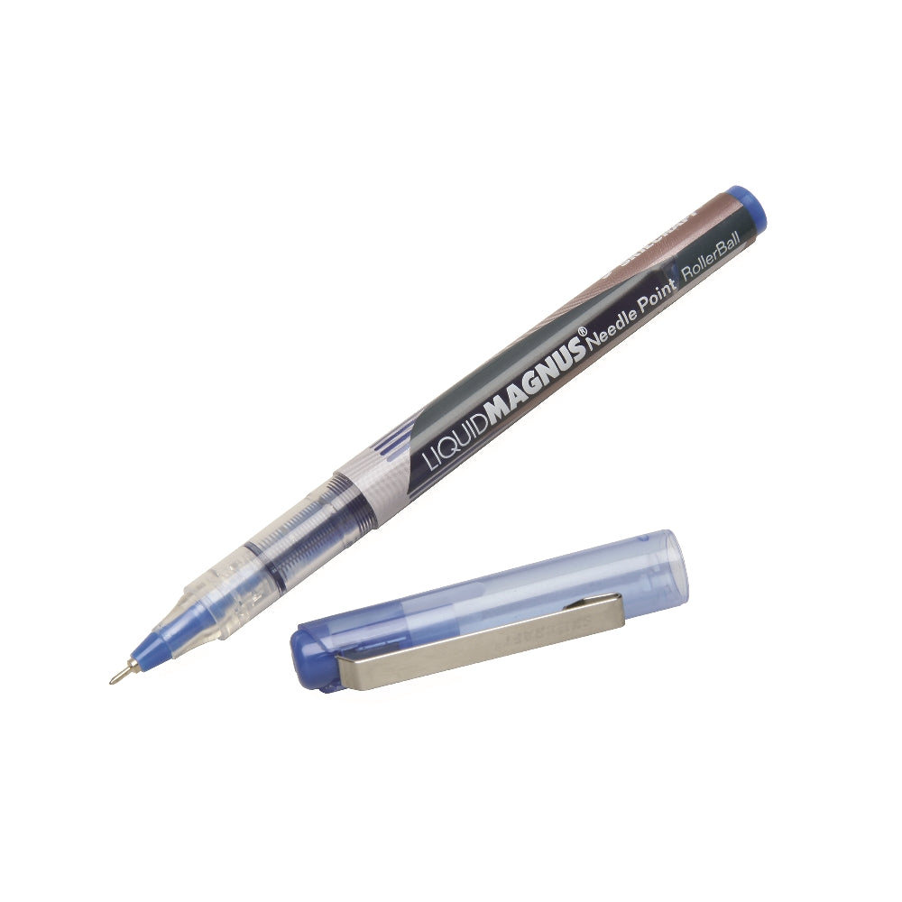 Image of SKILCRAFT® Liquid Magnus® Liquid Magnus Needlepoint Pen, Blue Ink, Micro Point 0.5mm, Case of 6 Dozen