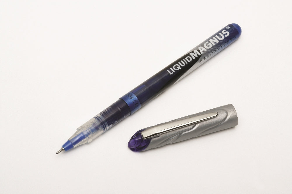 Image of SKILCRAFT® Liquid Magnus® Liquid Magnus Needlepoint Pen, Blue Ink, Fine Point 0.7mm, Case of 6 Dozen