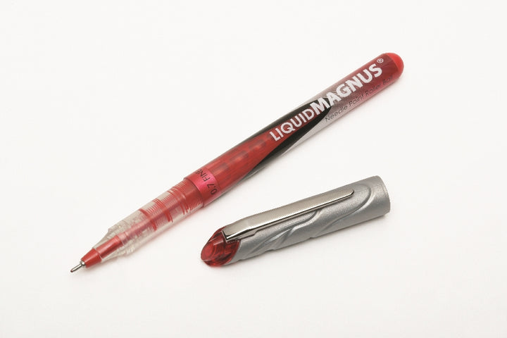 Image of SKILCRAFT® Liquid Magnus® Liquid Magnus Needlepoint Pen, Red Ink, Fine Point 0.7mm, Case of 6 Dozen