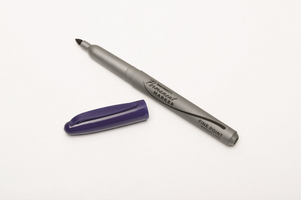 Image of SKILCRAFT® Permanent Marker, Fine Point, Blue Ink, Case of 12 Dozen