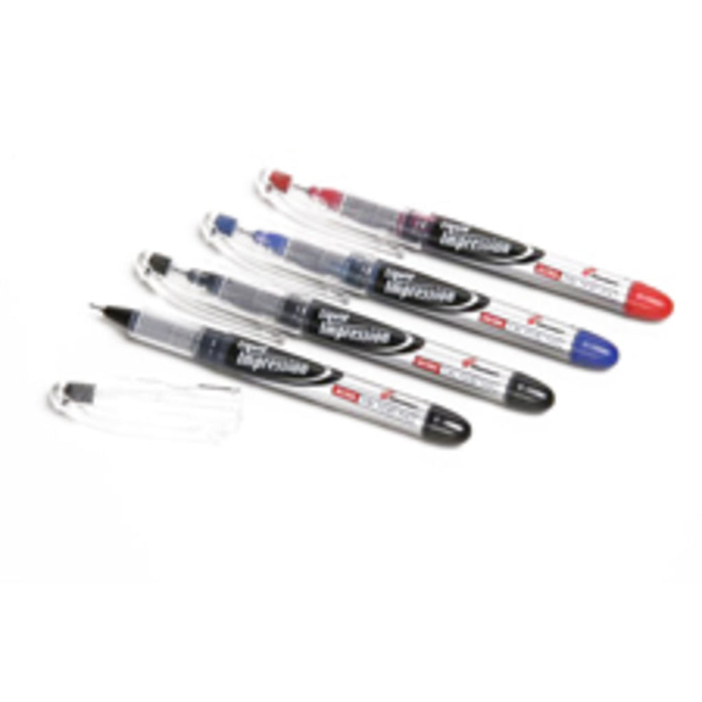 Image of SKILCRAFT® Liquid Impression Porous Point Pen, Black/Blue/Red Ink, Medium Point