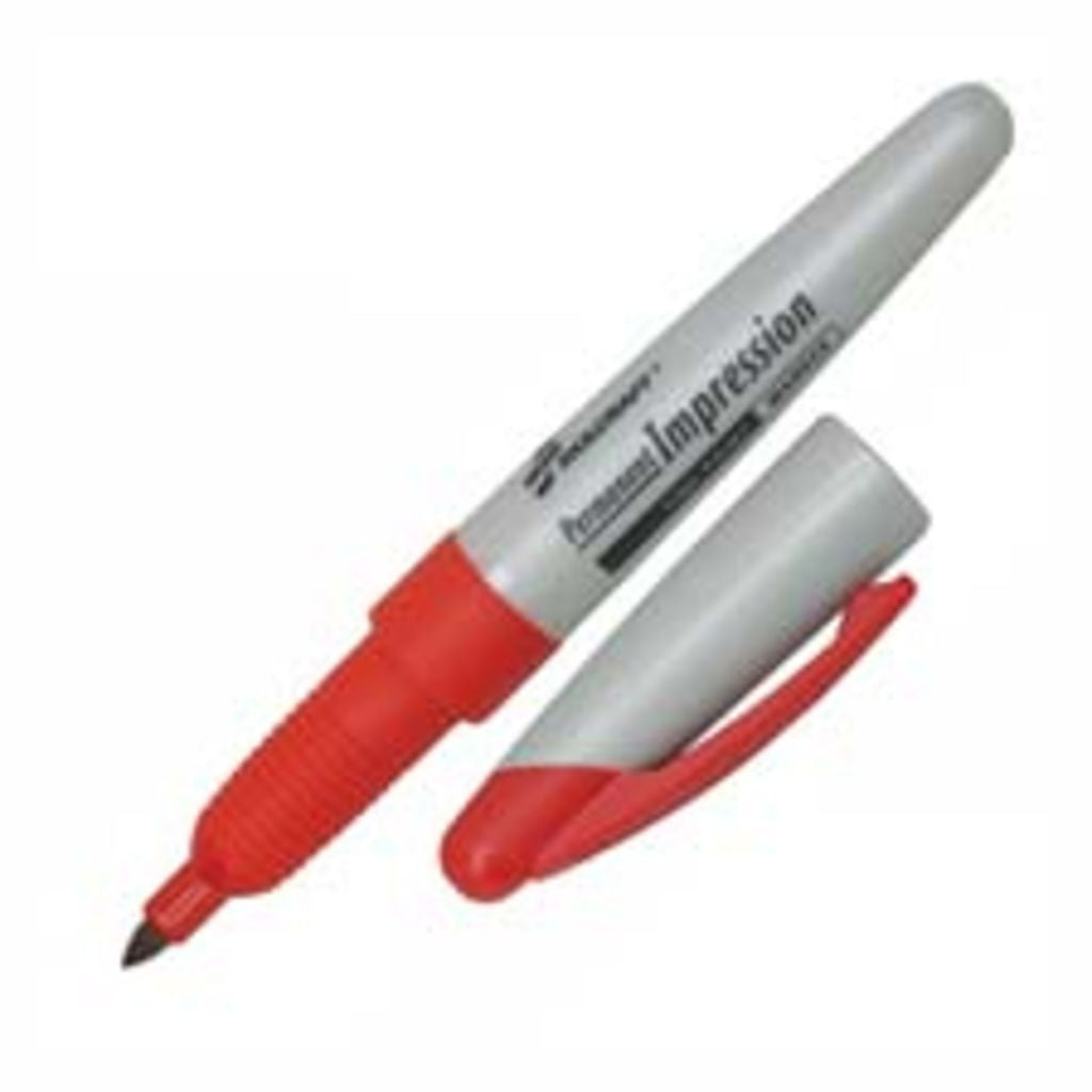 Image of SKILCRAFT® Permanent Impression Marker, Fine Point, Black/Blue/Green/Red Ink