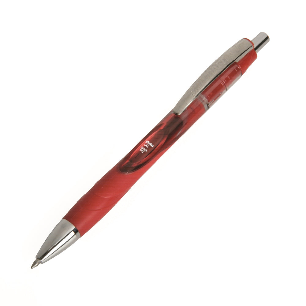 Image of SKILCRAFT® VISTA Gel Ink Pen, Red Ink, Medium Point, Case of 12 Dozen