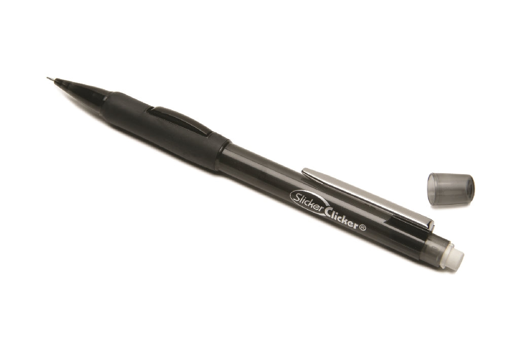 Image of SKILCRAFT® SlickerClicker® Slickerclicker Side Advanced Mechanical Pencil, Fine Point, Translucent Black