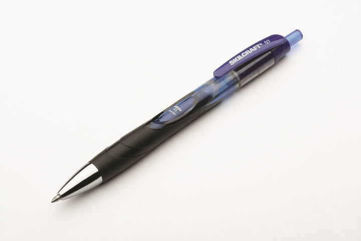 Image of SKILCRAFT® VISTA Secure Gel Pen, Blue Ink, Medium Point