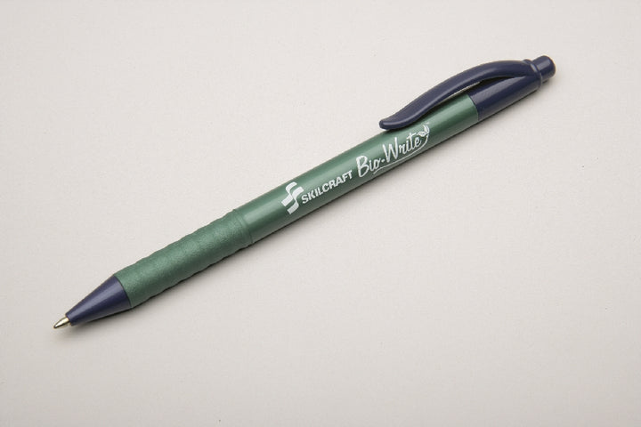 Image of SKILCRAFT® Bio-Write® Retractable Pen, Blue Ink, Fine Point