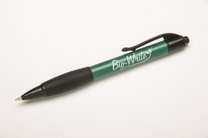Image of SKILCRAFT® Bio-Write® Retractable Pen with Rubber Grip, Black Ink, Fine Point