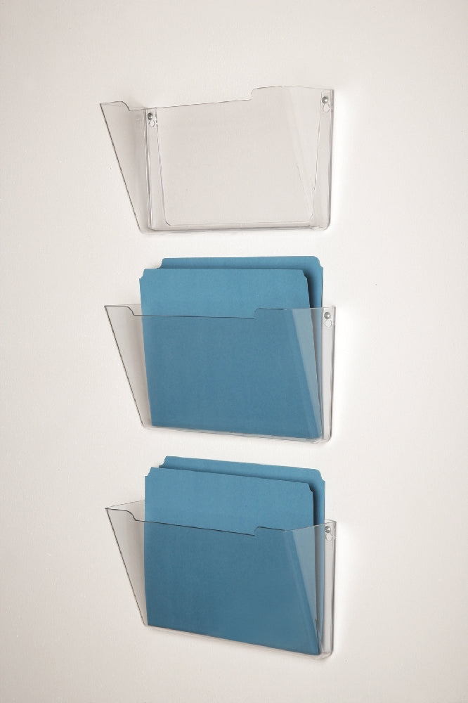 Image of SKILCRAFT® Wall Hanging File, Clear, 3/Package, 1 Package