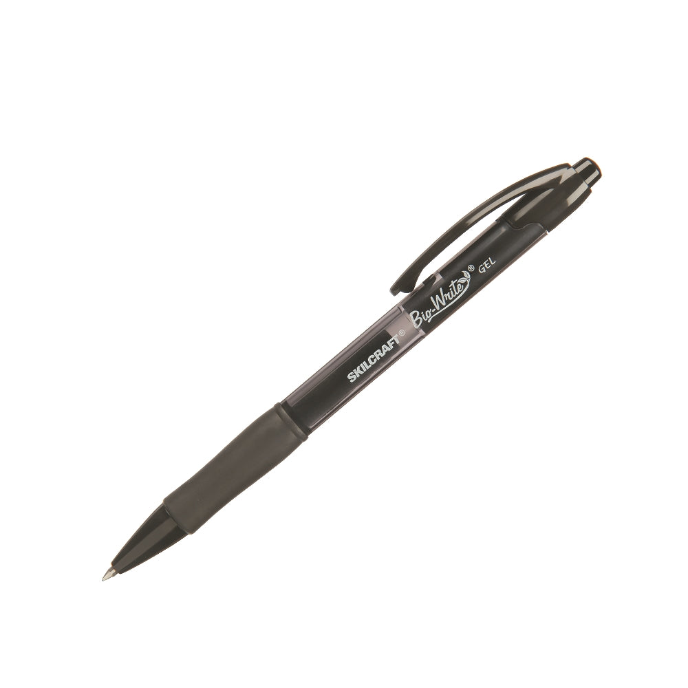 Image of SKILCRAFT® Bio-Write® Retractable Gel Pen, Black Ink, Case of 12 Dozen