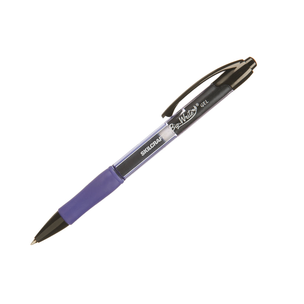 Image of SKILCRAFT® Bio-Write® Retractable Gel Pen, Blue Ink, Case of 12 Dozen