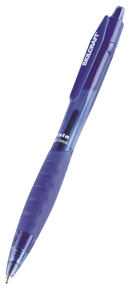 Image of SKILCRAFT® Vista Bold Retractable Ballpoint Pen, Blue Ink