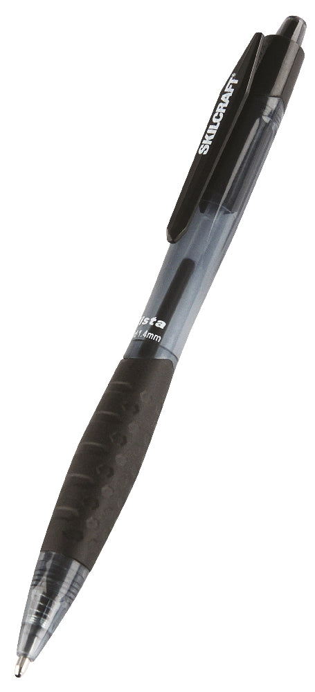 Image of SKILCRAFT® Vista Bold Retractable Ballpoint Pen, Black Ink