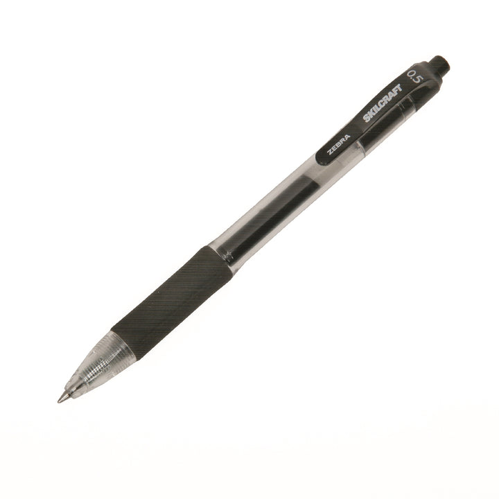 Image of SKILCRAFT® Zebra® Retractable Gel Pen, Black Ink, Fine Point, Case of 12 Dozen