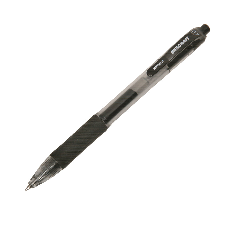 Image of SKILCRAFT® Zebra® Retractable Gel Pen, Black Ink, Medium Point, Case of 12 Dozen