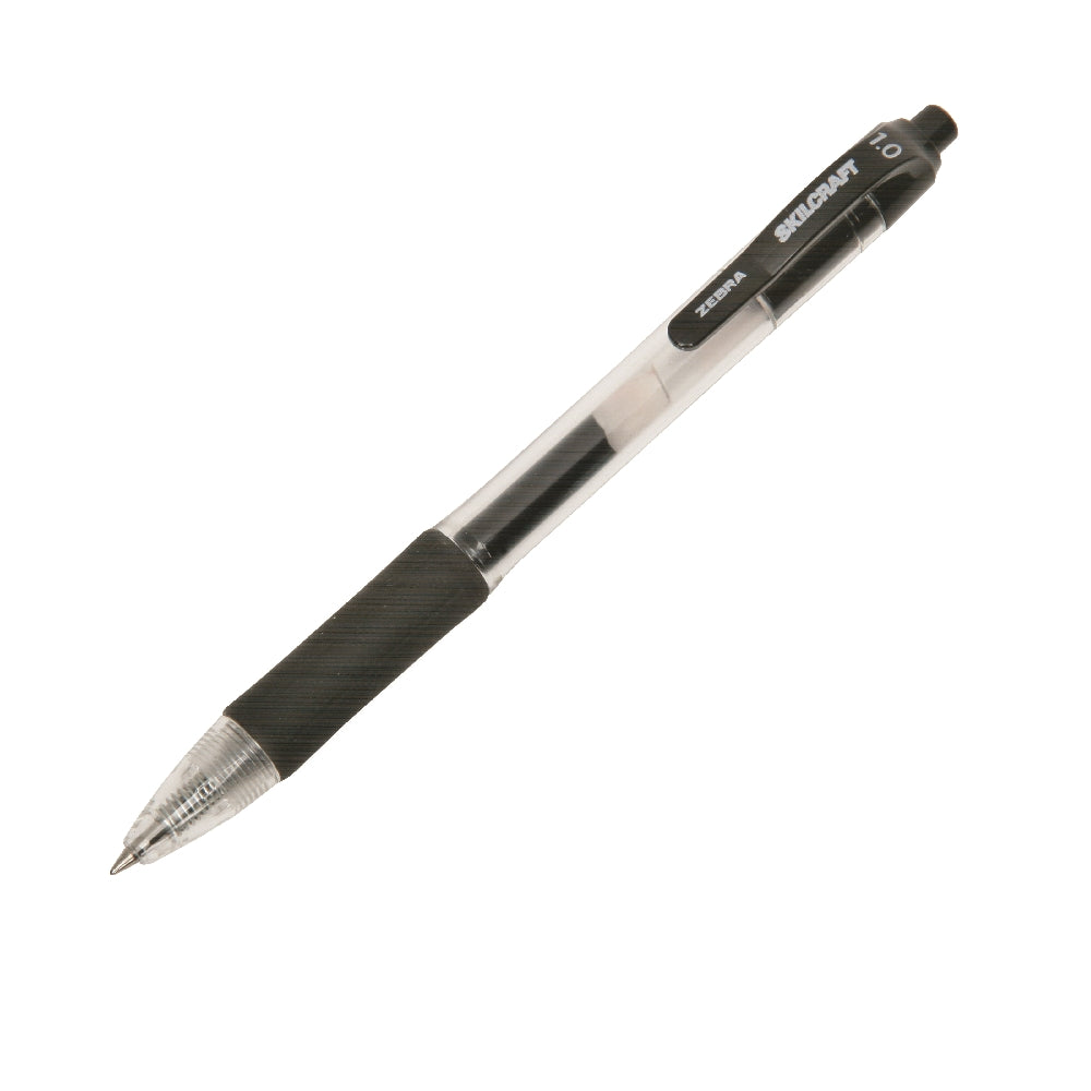 Image of SKILCRAFT® Zebra® Retractable Gel Pen, Black Ink, Bold Point