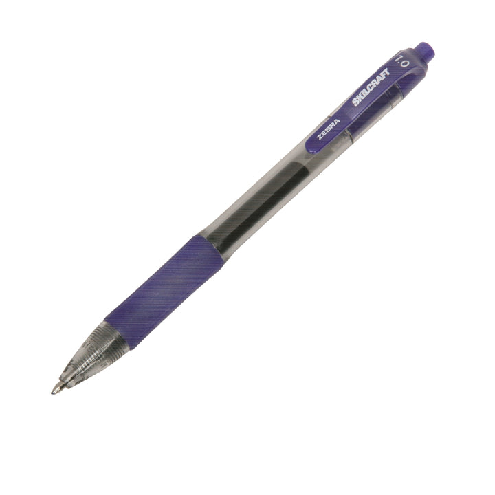 Image of SKILCRAFT® Zebra® Retractable Gel Pen, Blue Ink, Bold Point