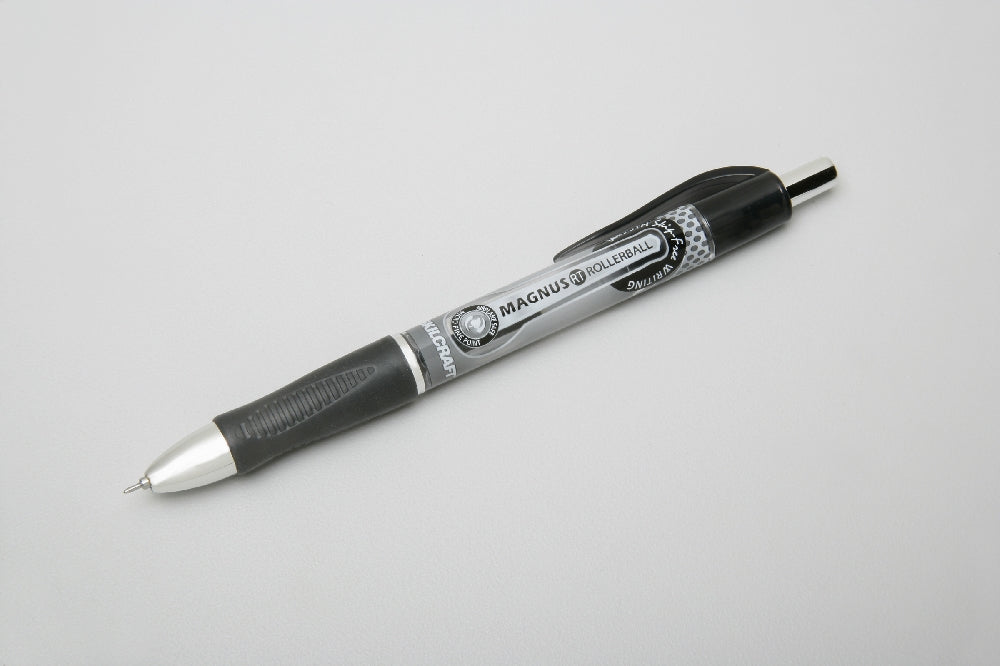Image of SKILCRAFT® Magnus® Retractable Rollerball Pen, Black Ink, Micro Point, Case of 6 Dozen