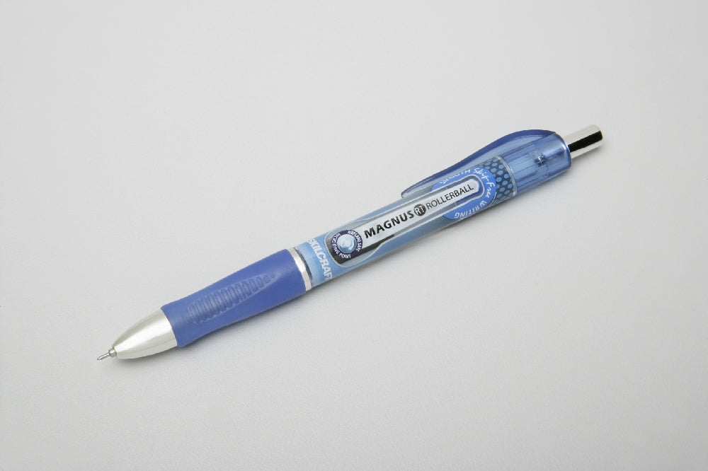 Image of SKILCRAFT® Magnus® Retractable Rollerball Pen, Blue Ink, Fine Point