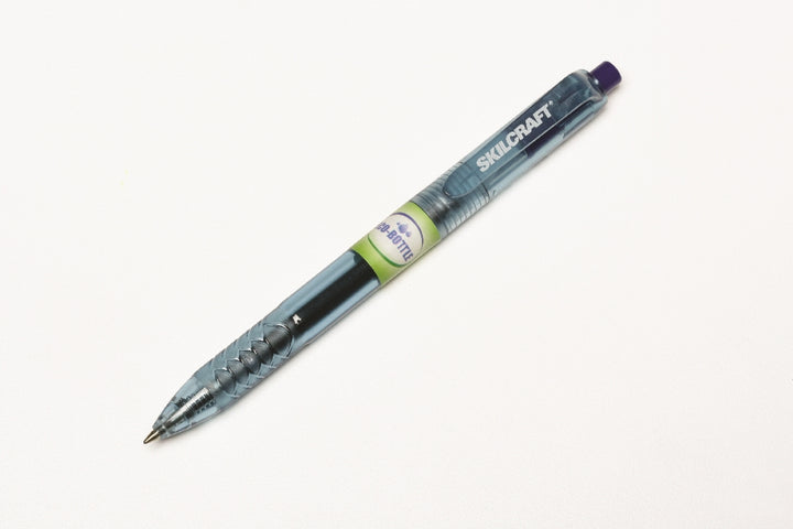 Image of SKILCRAFT® Eco-Bottle Retractable Gel Pen, Blue Ink, Case of 12 Dozen