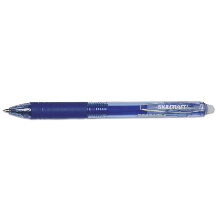 Image of SKILCRAFT® Erasable Re-Write Retractable Gel Pen, Blue Ink