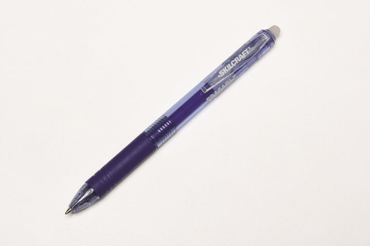 Image of SKILCRAFT® Erasable Re-Write Retractable Gel Pen, Blue Ink, Case of 12 Dozen